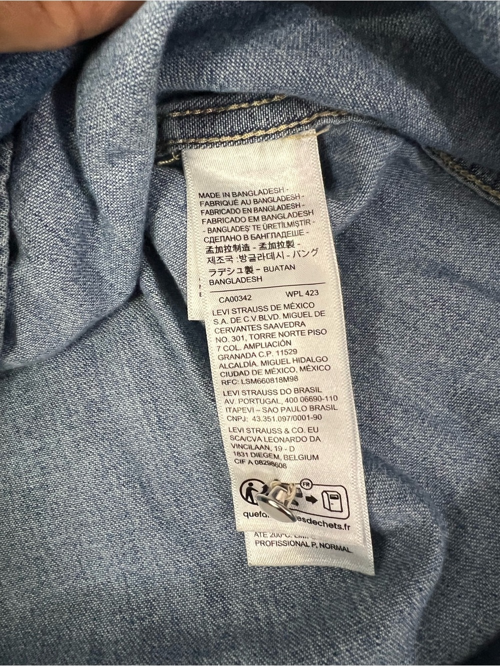 Levi's blue western Classic Indigo Denim Shirt 3X - Picture 10 of 14